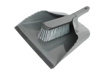 Profi-Kehrgarnitur, 2K-Kunststoffkörper Grau Kunstborsten 