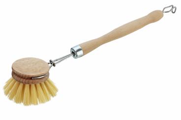 Spülbürste FSC® Holz roh Ø ca. 4 cm Kunstborsten creme
 