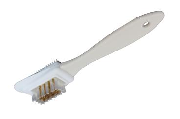 Wildlederbürste Kunststoff Messing-Kunstborste 