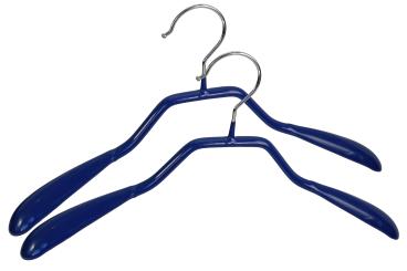 Strickwarenbügel Metall Beschichtung Blau 2er Set 