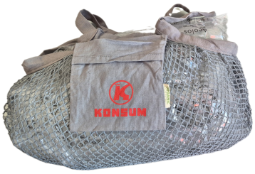 Konsum Einkaufsnetz Baumwolle grau 