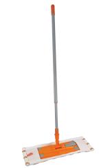 Feuchtreinigungsmop mit Teleskopstiel
 Mikrofaser mit PA