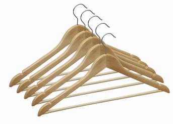 Formbügel Holz Steg 5er Set
 