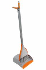Ständer-Kehrgarnitur Kunststoff Grau-Orange
 
