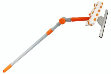 Multi Connect Fensterwischer mit Teleskopstiel Grau-Orange
 