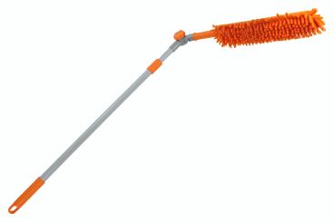 Multi Connect Chenille/Mikrofaser Duster mit Teleskopstiel Grau-Orange 