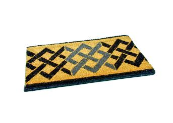 Kokos-Fußmatte Motiv geometrisches Design
 