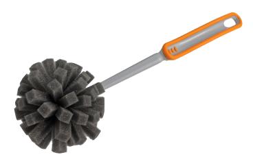Thermobecherreiniger Softgriff Kunststoff Grau-Orange Schaumstoff
 Grau-Orange