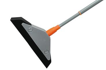 Schaumstoffbesen mit Teleskopstiel Grau-Orange
 