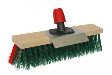 Straßenbesen Holz X-Borsten-Spezialstellung Schabeblech verzinkt Elaston 37 cm 