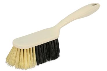 Handfeger oval Kunststoff Wollweiß Kunsthaar
 