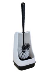 WC-Garnitur Hoch/Eckig Kunststoff Weiß-Schwarz Randreiniger
 Weiß-Schwarz