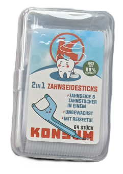 Konsum Zahnseidesticks in der Box 