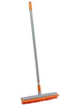 Gummibesen mit Teleskopstiel Grau-Orange
     