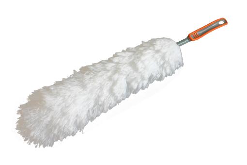 Staubwedel Softgriff Kunststoff Grau-Orange Mikrofaserflausch
 